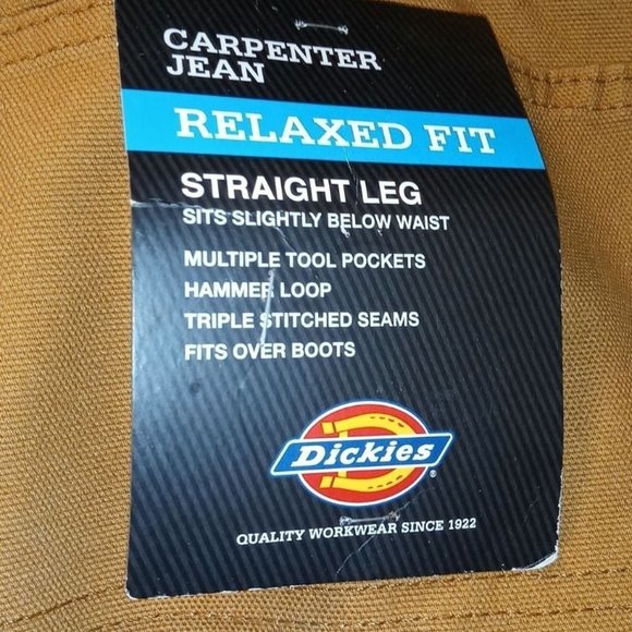 NWT - Dickies Brown Jeans - Size. 38x32 - Picture 8 of 10